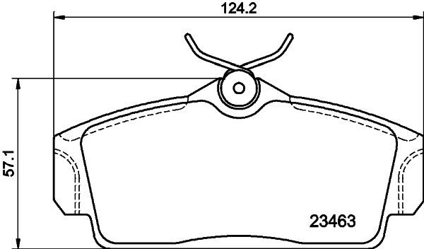 Комплект гальмівних накладок, дискове гальмо HELLA 8DB 355 018-441