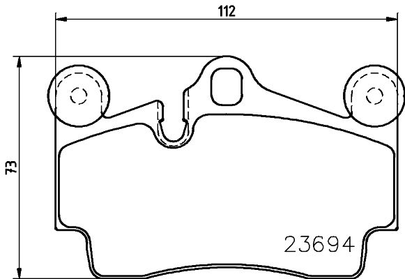 Stabdžių trinkelių rinkinys, diskinis stabdys HELLA 8DB 355 018-711