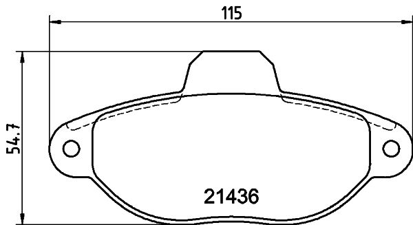 Brake Pad Set, disc brake HELLA 8DB 355 019-151