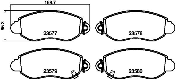 Brake Pad Set, disc brake HELLA 8DB 355 019-361