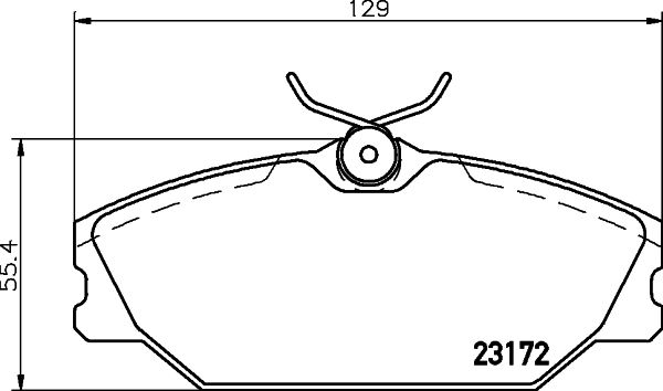 Комплект гальмівних накладок, дискове гальмо HELLA 8DB 355 019-391