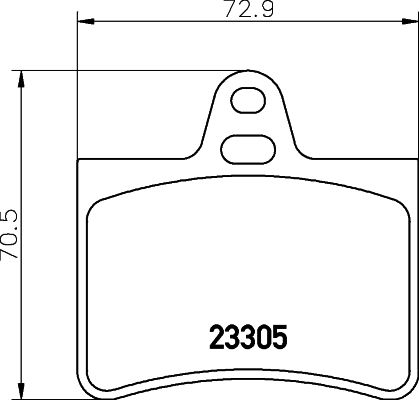 Комплект гальмівних накладок, дискове гальмо HELLA 8DB 355 019-441