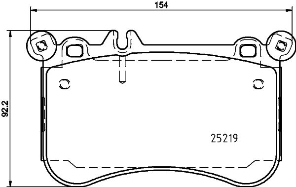 Brake Pad Set, disc brake HELLA 8DB 355 019-611