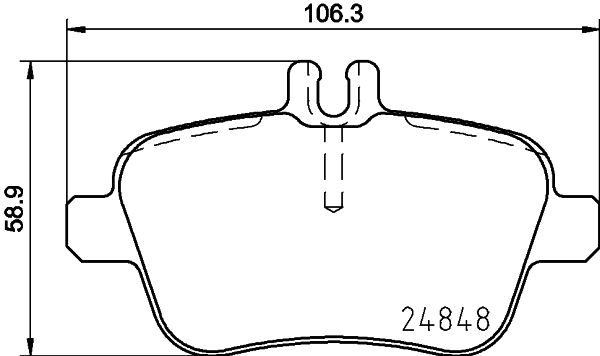 Brake Pad Set, disc brake HELLA 8DB 355 019-641