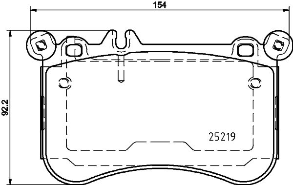 Комплект гальмівних накладок, дискове гальмо HELLA 8DB 355 019-671