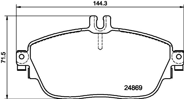 Комплект гальмівних накладок, дискове гальмо HELLA 8DB 355 019-721