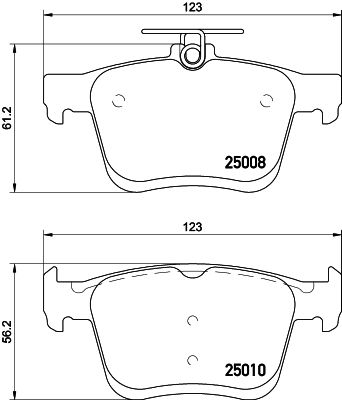 Комплект гальмівних накладок, дискове гальмо HELLA 8DB 355 020-271