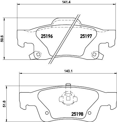 Комплект гальмівних накладок, дискове гальмо HELLA 8DB 355 020-351