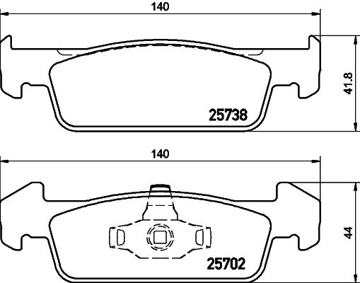 Комплект гальмівних накладок, дискове гальмо HELLA 8DB 355 020-421