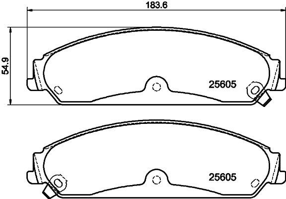 Комплект гальмівних накладок, дискове гальмо HELLA 8DB 355 020-541