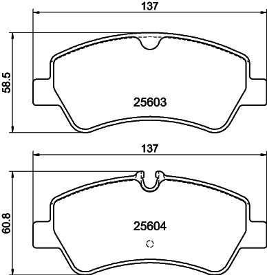 Комплект гальмівних накладок, дискове гальмо HELLA 8DB 355 020-721