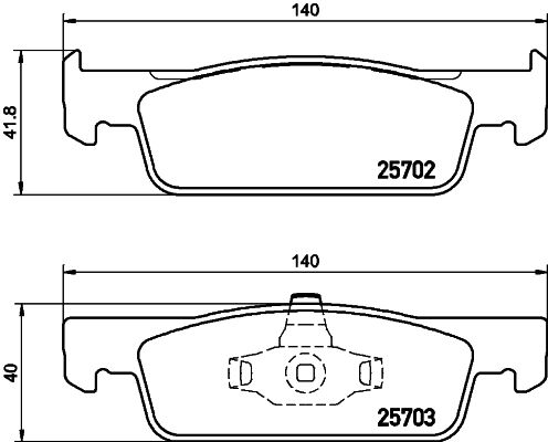 Комплект гальмівних накладок, дискове гальмо HELLA 8DB 355 020-801