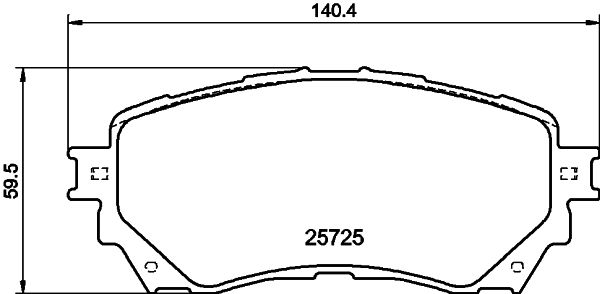 Brake Pad Set, disc brake HELLA 8DB 355 020-901