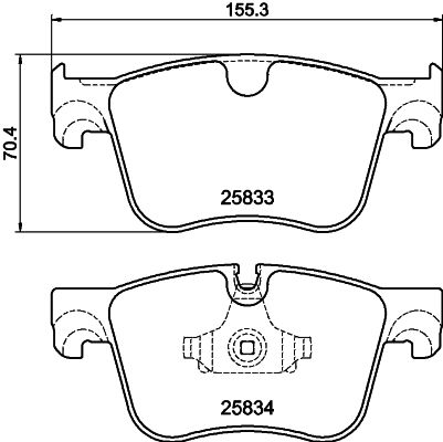 Комплект гальмівних накладок, дискове гальмо HELLA 8DB 355 020-981