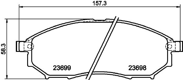 Brake Pad Set, disc brake HELLA 8DB 355 021-101