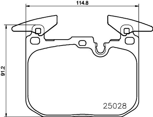 Комплект гальмівних накладок, дискове гальмо HELLA 8DB 355 021-271