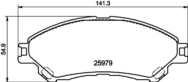 Stabdžių trinkelių rinkinys, diskinis stabdys HELLA 8DB 355 021-461