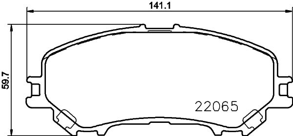 Комплект гальмівних накладок, дискове гальмо HELLA 8DB 355 021-691