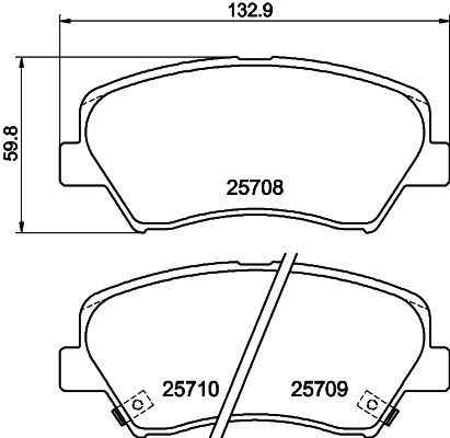 Brake Pad Set, disc brake HELLA 8DB 355 021-781