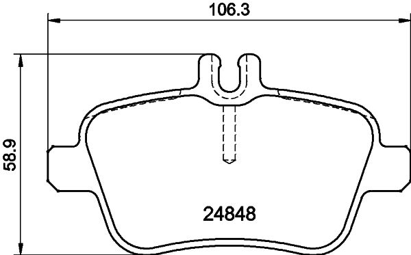 Комплект гальмівних накладок, дискове гальмо HELLA 8DB 355 021-791