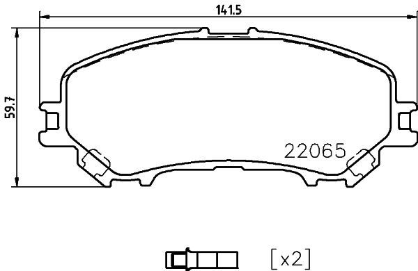 Stabdžių trinkelių rinkinys, diskinis stabdys HELLA 8DB 355 021-861