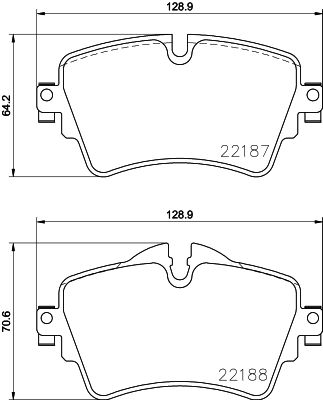 Комплект гальмівних накладок, дискове гальмо HELLA 8DB 355 023-091