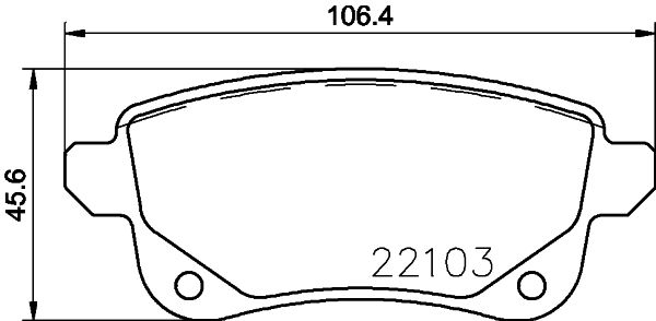 Stabdžių trinkelių rinkinys, diskinis stabdys HELLA 8DB 355 023-211