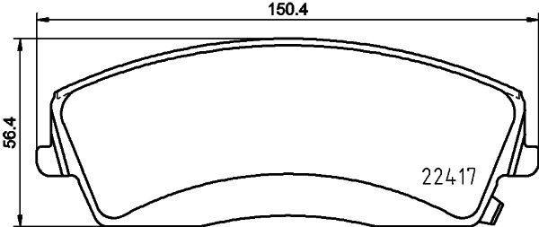 Stabdžių trinkelių rinkinys, diskinis stabdys HELLA 8DB 355 025-001