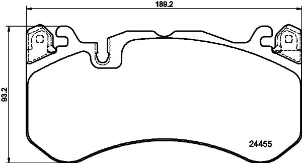 Комплект гальмівних накладок, дискове гальмо HELLA 8DB 355 025-011