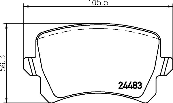 Brake Pad Set, disc brake HELLA 8DB 355 025-331