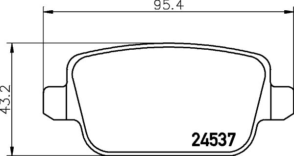 Комплект гальмівних накладок, дискове гальмо HELLA 8DB 355 025-371