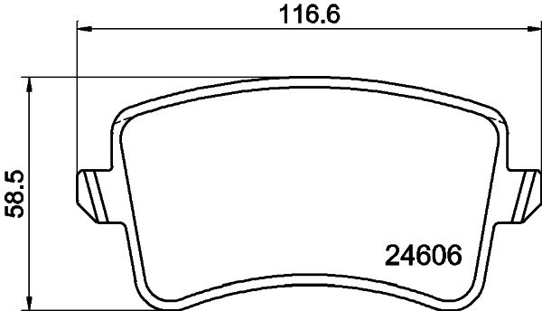 Комплект гальмівних накладок, дискове гальмо HELLA 8DB 355 025-381