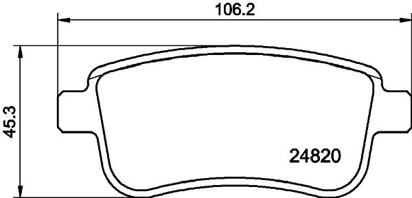 Комплект гальмівних накладок, дискове гальмо HELLA 8DB 355 025-421