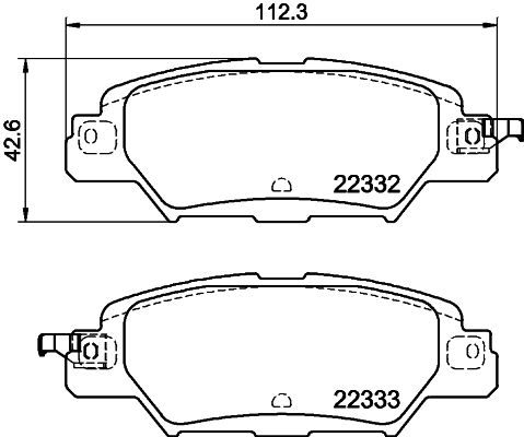 Brake Pad Set, disc brake HELLA 8DB 355 025-461