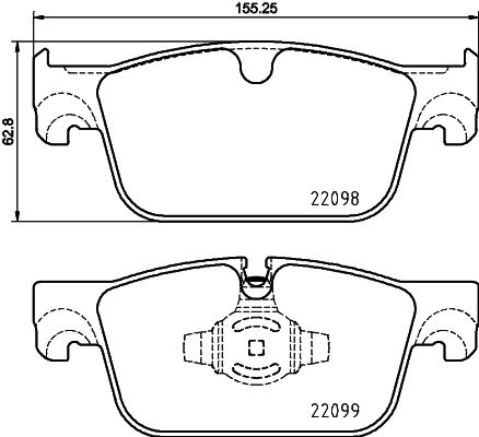 Brake Pad Set, disc brake HELLA 8DB 355 025-531