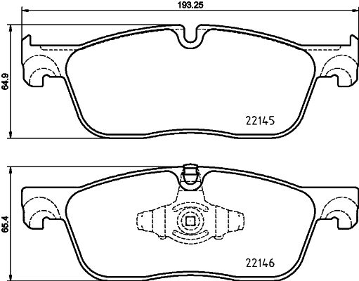 Комплект гальмівних накладок, дискове гальмо HELLA 8DB 355 025-701