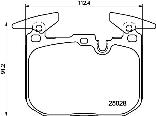 Комплект гальмівних накладок, дискове гальмо HELLA 8DB 355 025-771