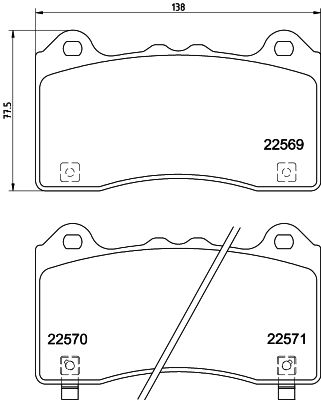 Комплект гальмівних накладок, дискове гальмо HELLA 8DB 355 025-831