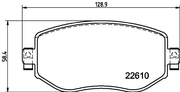 Brake Pad Set, disc brake HELLA 8DB 355 025-851