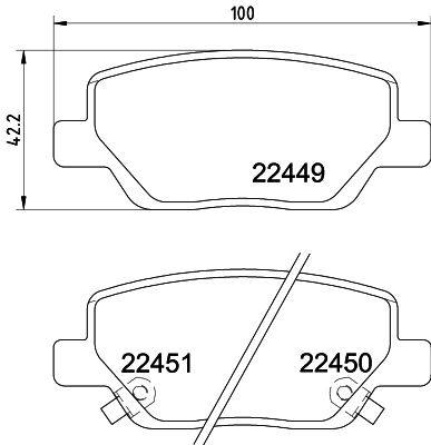 Brake Pad Set, disc brake HELLA 8DB 355 025-861