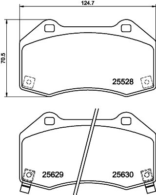 Brake Pad Set, disc brake HELLA 8DB 355 025-891