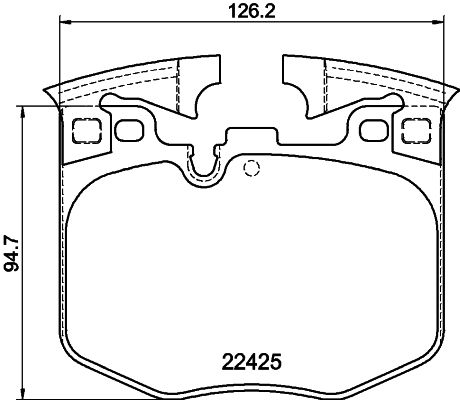 Комплект гальмівних накладок, дискове гальмо HELLA 8DB 355 025-951