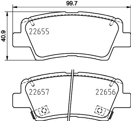 Brake Pad Set, disc brake HELLA 8DB 355 031-681