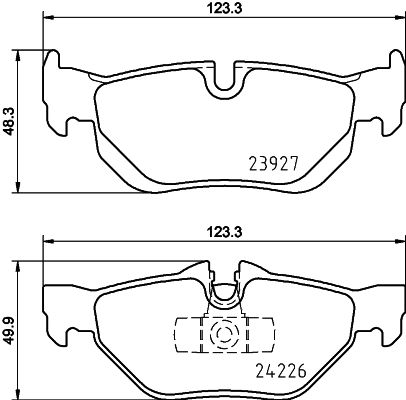 Комплект гальмівних накладок, дискове гальмо HELLA 8DB 355 031-781