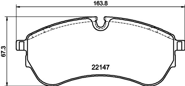 Комплект гальмівних накладок, дискове гальмо HELLA 8DB 355 032-921