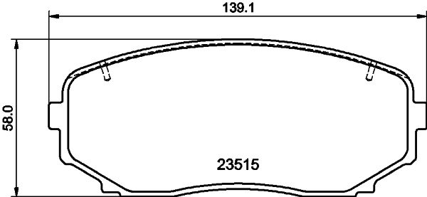 Stabdžių trinkelių rinkinys, diskinis stabdys HELLA 8DB 355 032-941