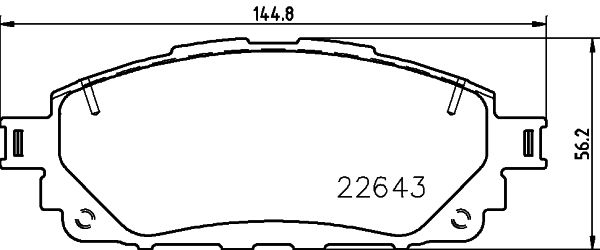 Stabdžių trinkelių rinkinys, diskinis stabdys HELLA 8DB 355 032-961