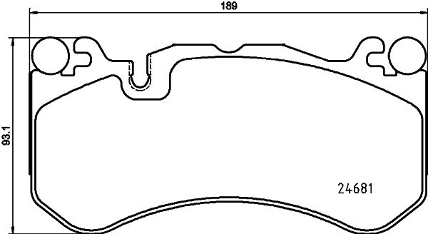 Комплект гальмівних накладок, дискове гальмо HELLA 8DB 355 036-461