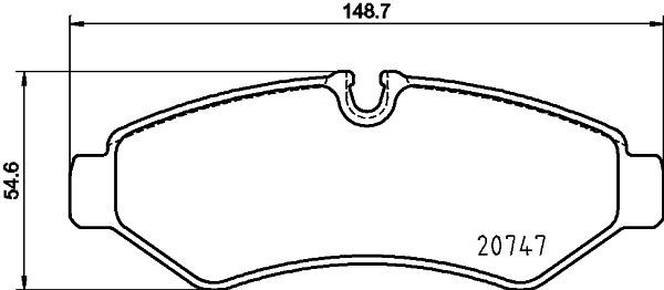 Комплект гальмівних накладок, дискове гальмо HELLA 8DB 355 036-861