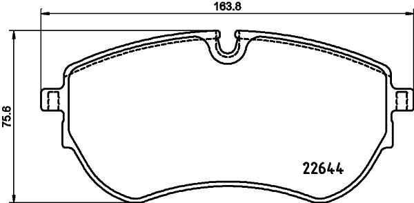 Stabdžių trinkelių rinkinys, diskinis stabdys HELLA 8DB 355 037-731